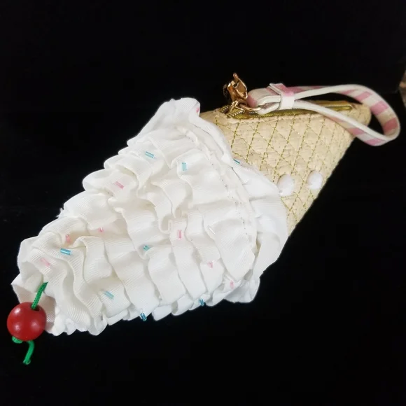 Betsey Johnson Kiss Me Till Ice Cream Wristlet - Picture 14 of 16